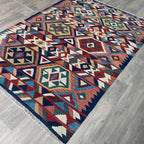 206 x 148 cm | Persian Qashqai Kilim Rug - Khorasan Rugs