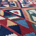 206 x 148 cm | Persian Qashqai Kilim Rug - Khorasan Rugs