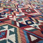 206 x 148 cm | Persian Qashqai Kilim Rug - Khorasan Rugs