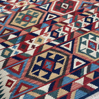 206 x 148 cm | Persian Qashqai Kilim Rug - Khorasan Rugs