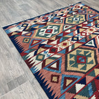 206 x 148 cm | Persian Qashqai Kilim Rug - Khorasan Rugs