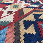 206 x 148 cm | Persian Qashqai Kilim Rug - Khorasan Rugs