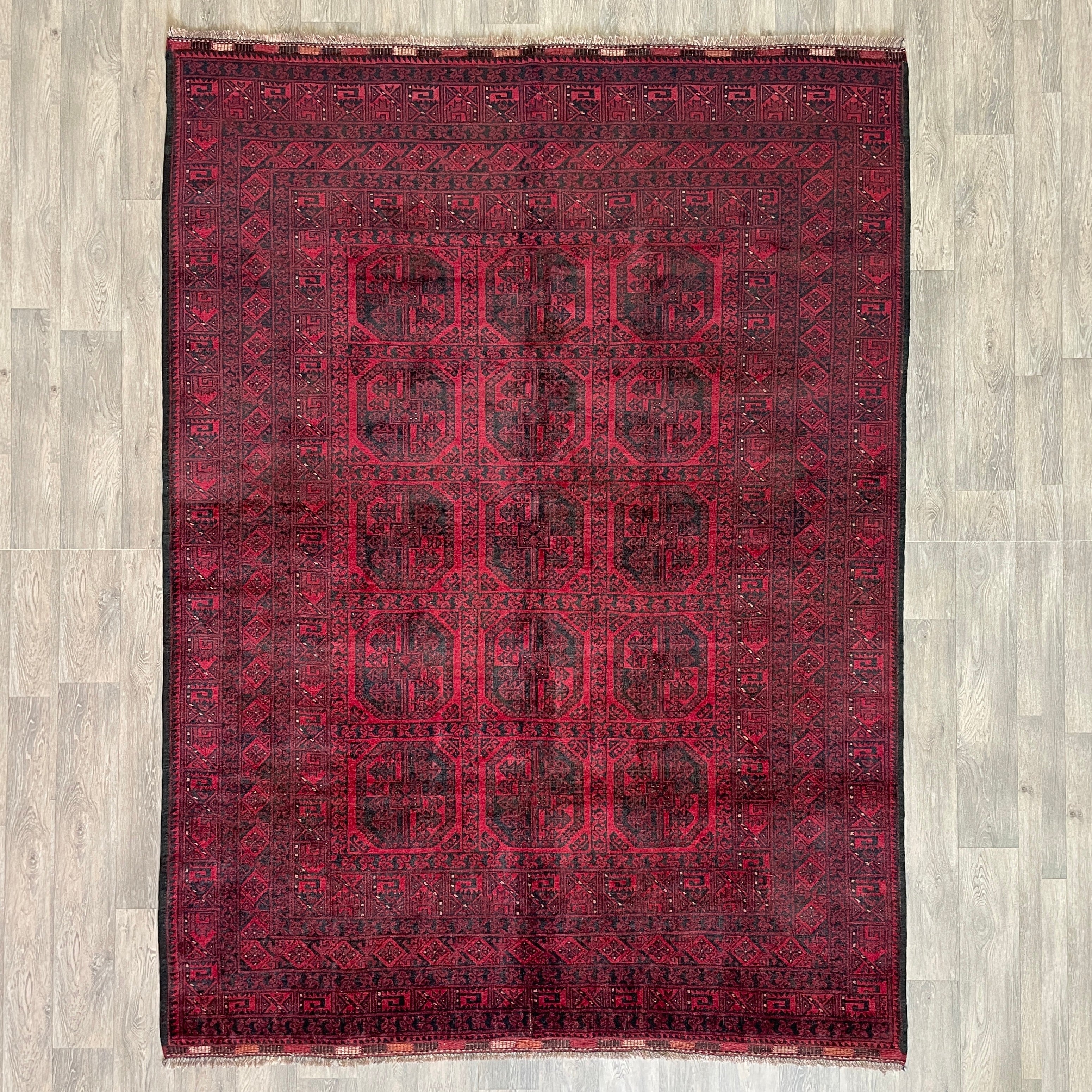 Old Afghan Aqcha Rug c. 1970
