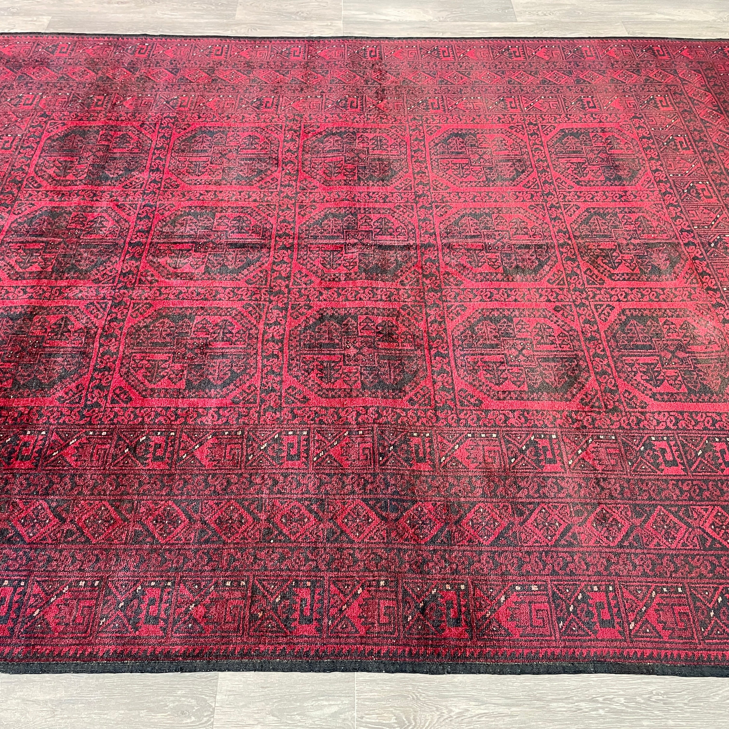 Old Afghan Aqcha Rug c. 1970