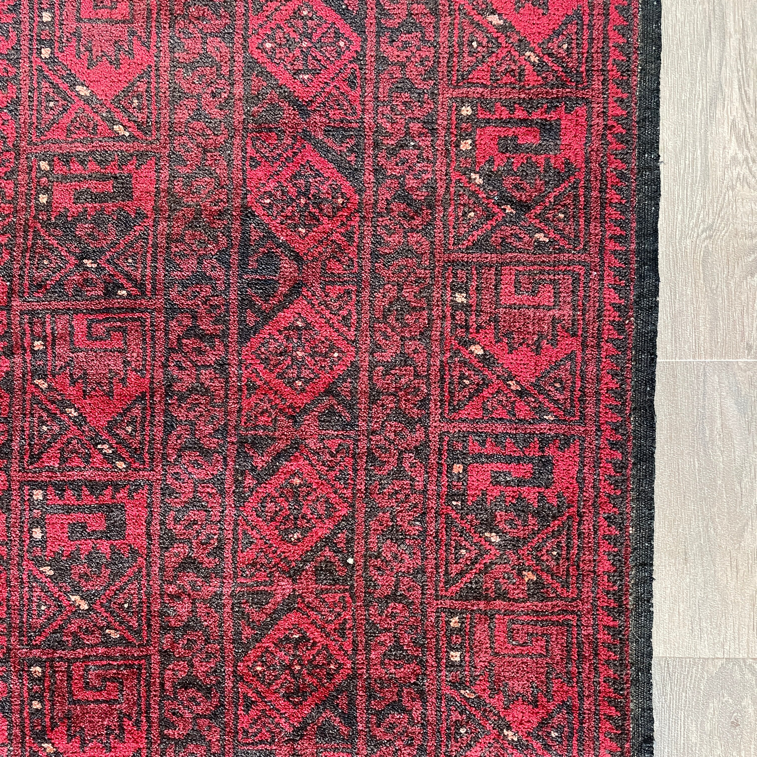 Old Afghan Aqcha Rug c. 1970