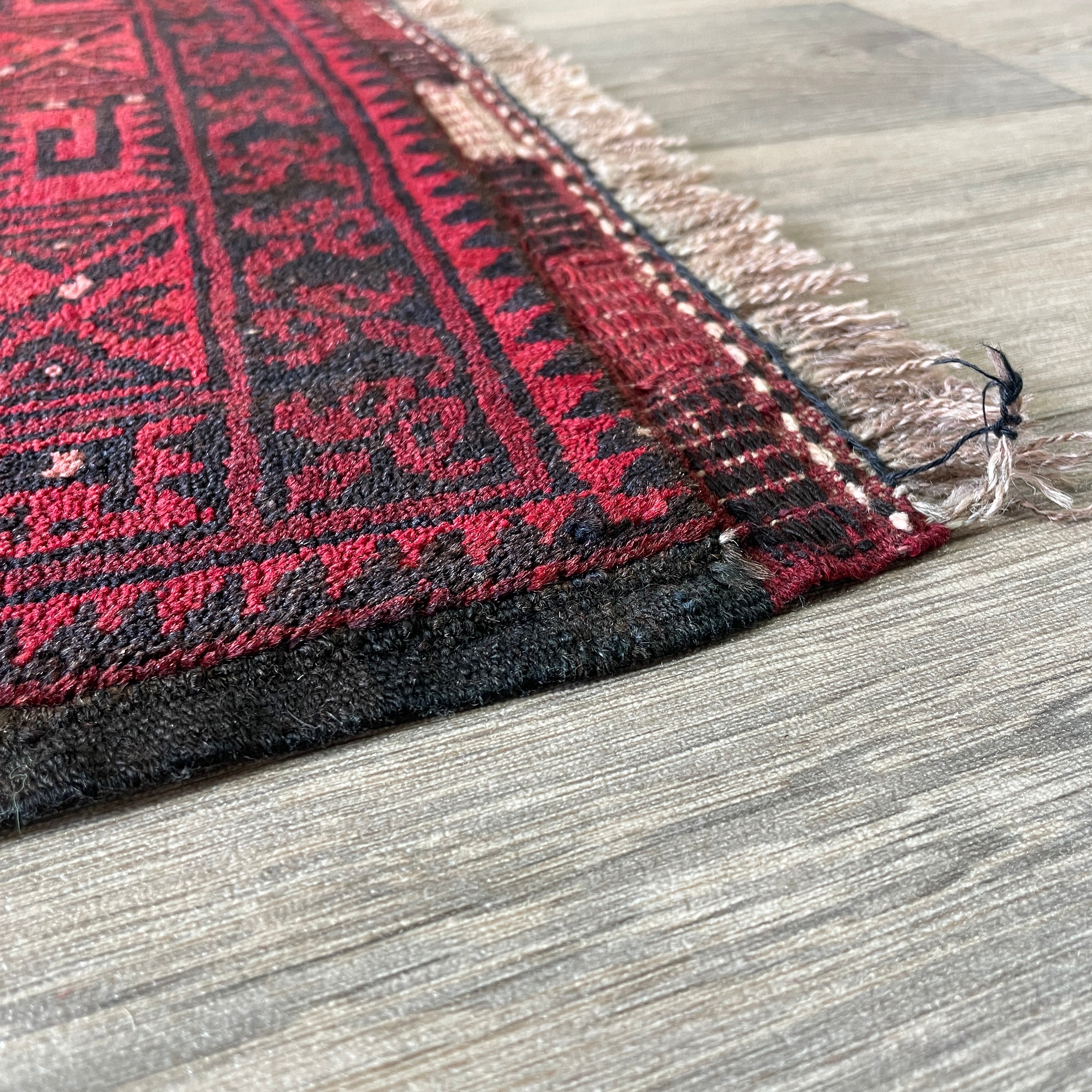 Old Afghan Aqcha Rug c. 1970