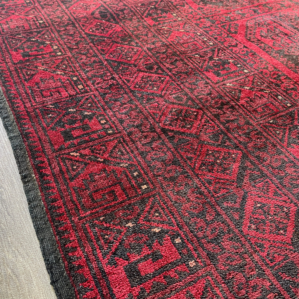 Old Afghan Aqcha Rug c. 1970