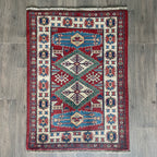 121 x 85 cm | Afghan Super Kazak Rug - Khorasan Rugs