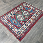 121 x 85 cm | Afghan Super Kazak Rug - Khorasan Rugs