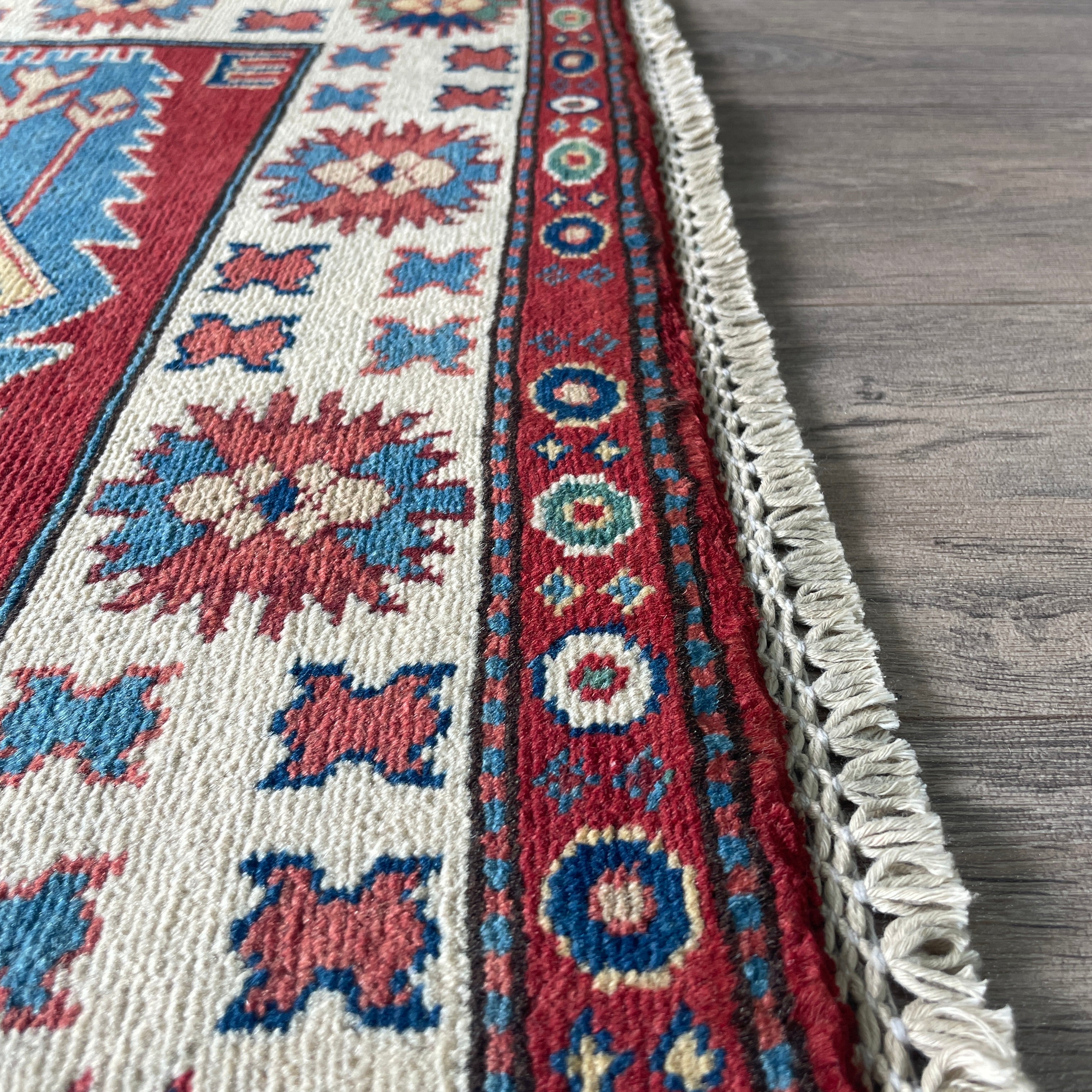 121 x 85 cm | Afghan Super Kazak Rug - Khorasan Rugs