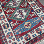121 x 85 cm | Afghan Super Kazak Rug - Khorasan Rugs