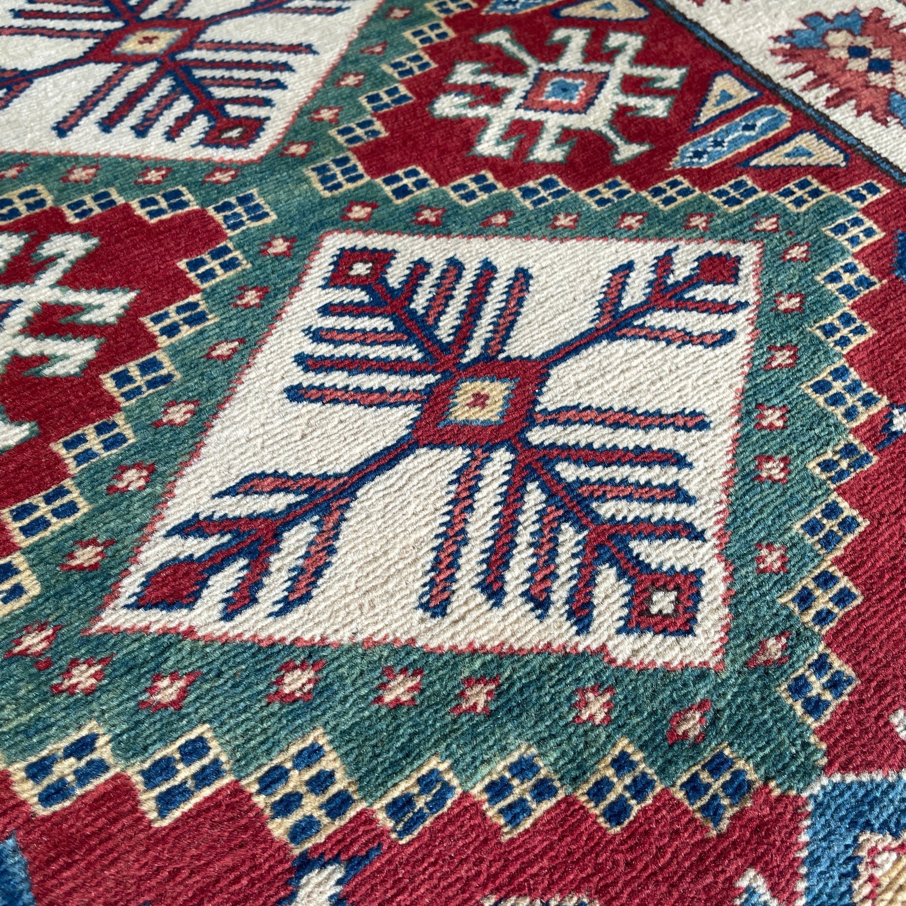 121 x 85 cm | Afghan Super Kazak Rug - Khorasan Rugs