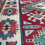 121 x 85 cm | Afghan Super Kazak Rug - Khorasan Rugs