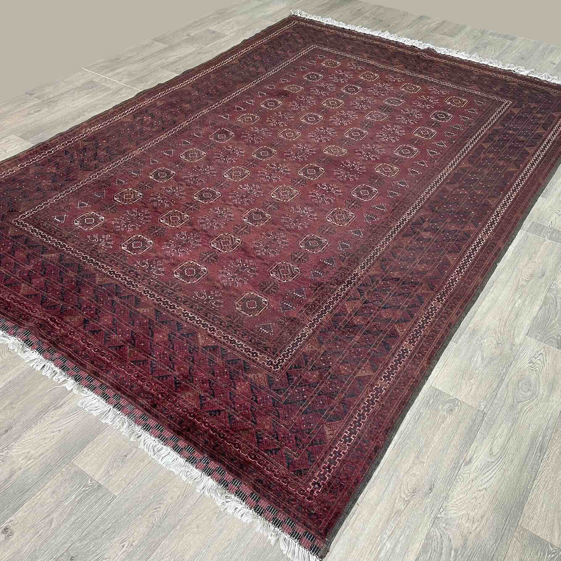 Old Afghan Kunduz Rug c. 1980