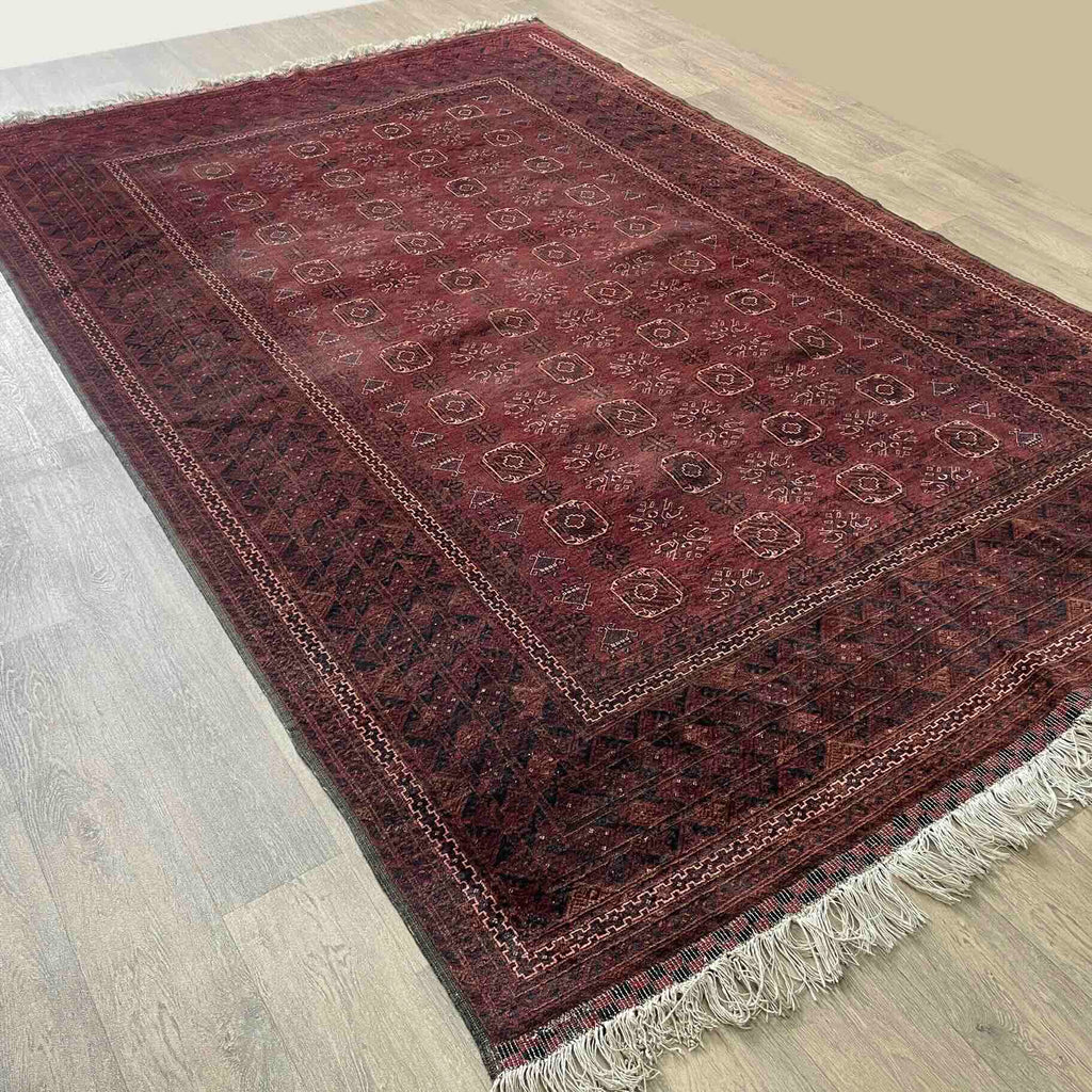 Old Afghan Kunduz Rug c. 1980