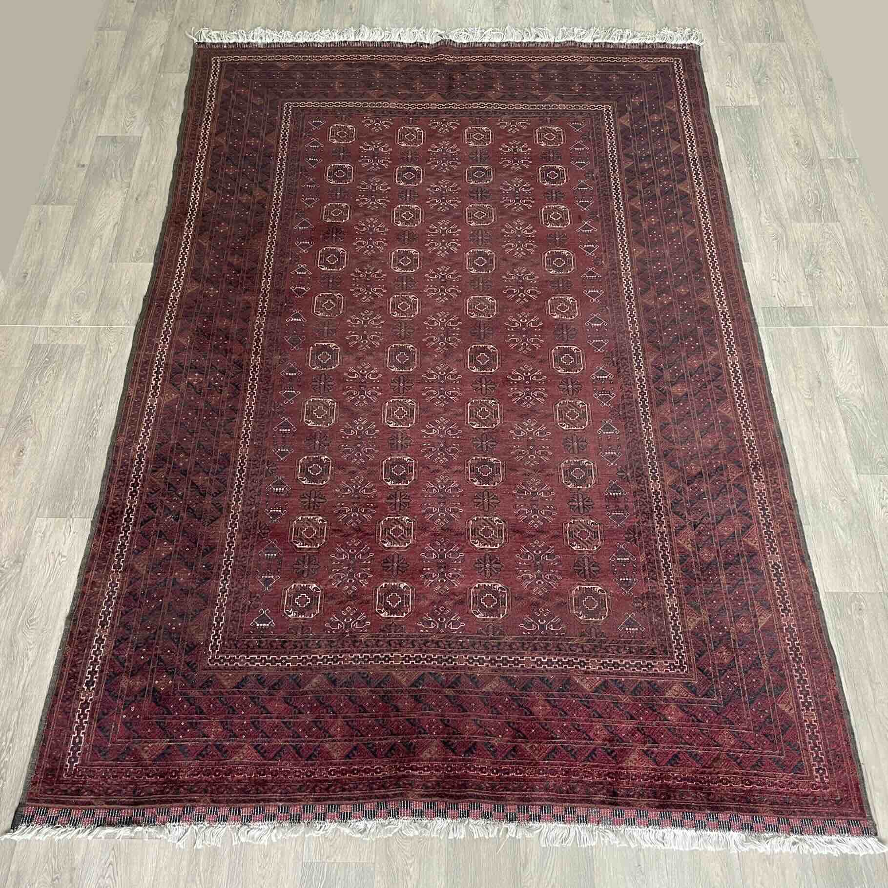 Old Afghan Kunduz Rug c. 1980