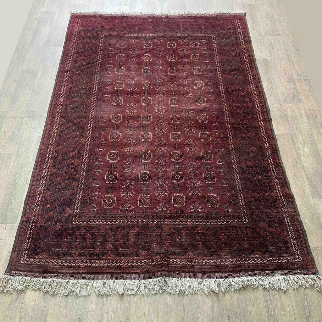 Old Afghan Kunduz Rug c. 1980