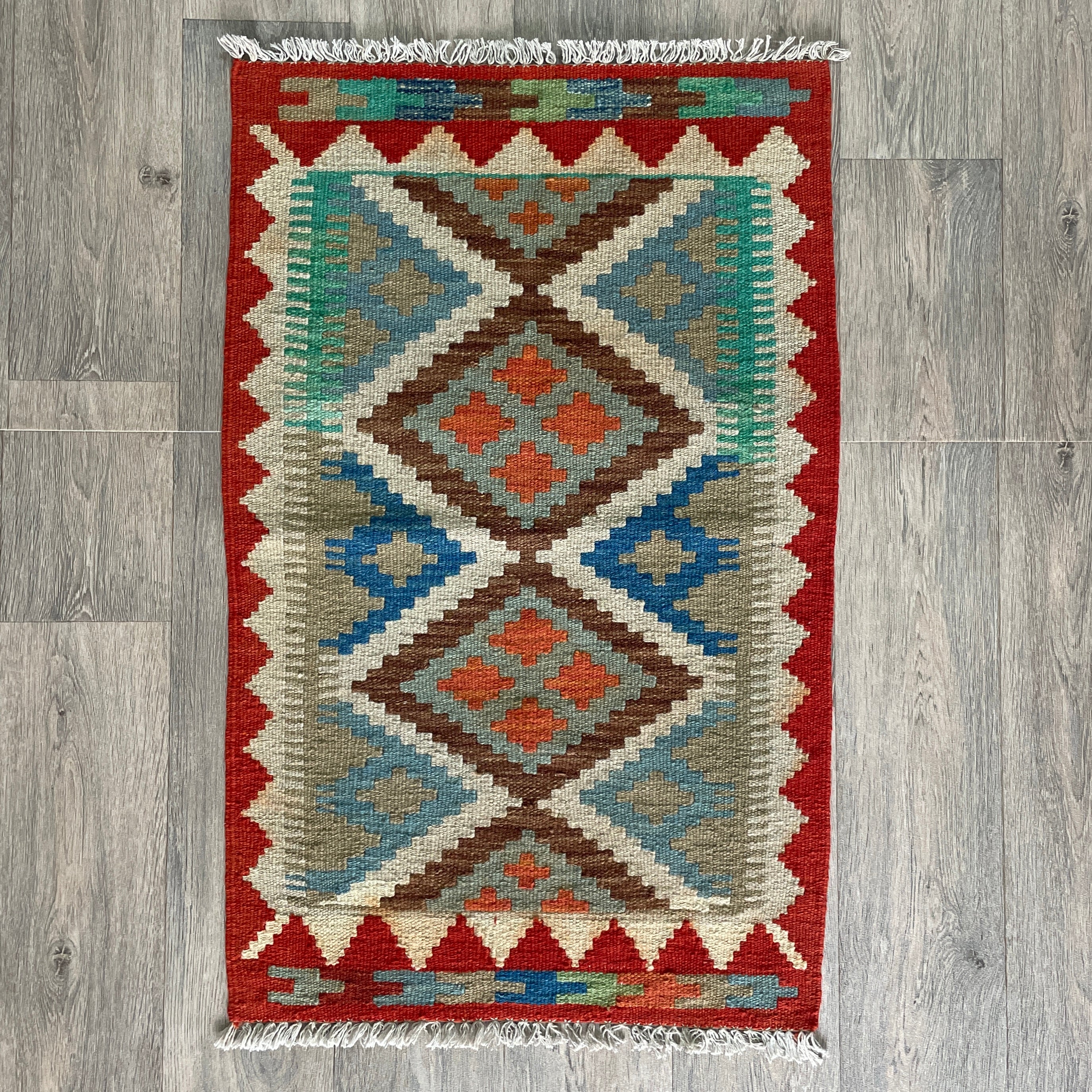 101 x 62 cm | Afghan Kilim Door Mat - Khorasan Rugs