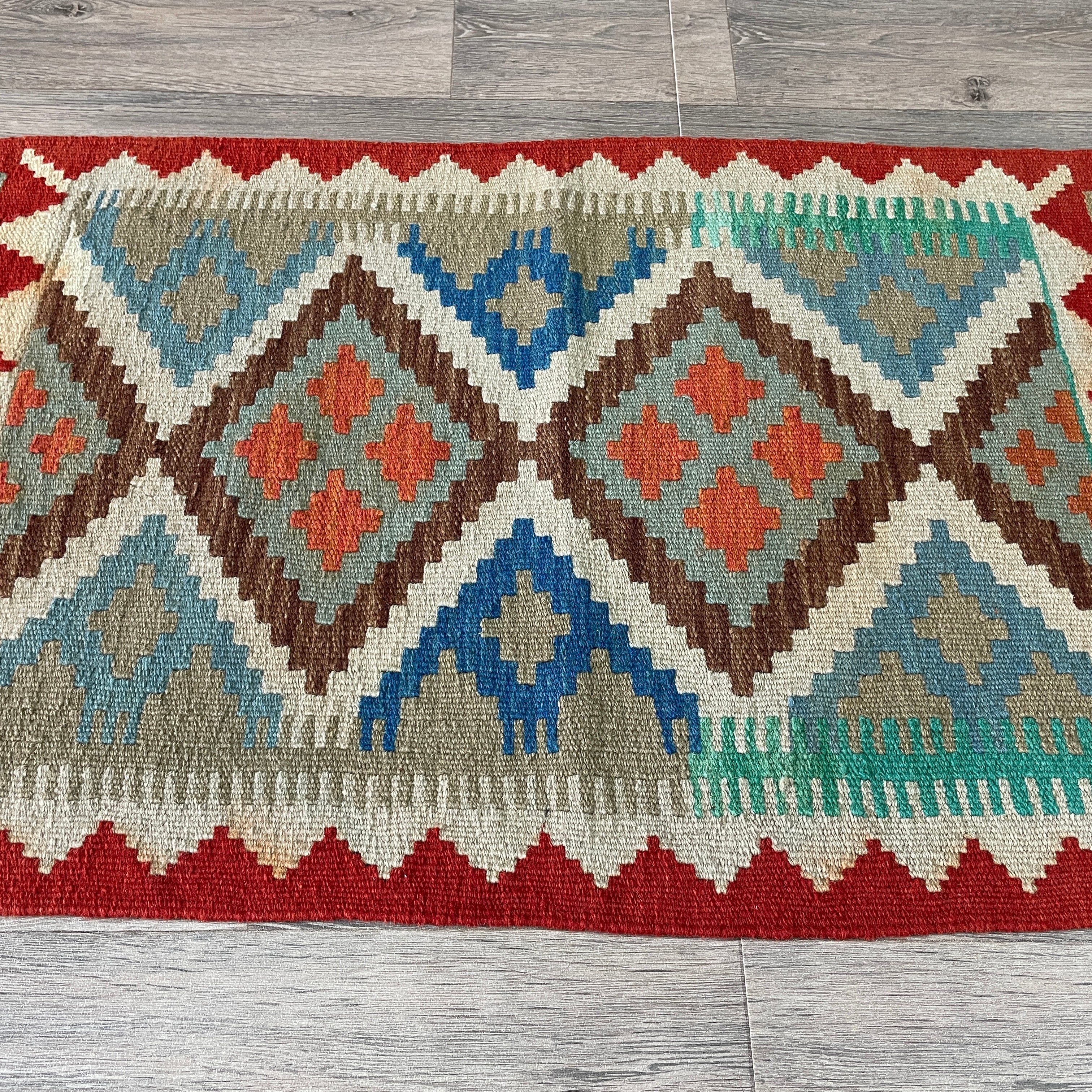 101 x 62 cm | Afghan Kilim Door Mat - Khorasan Rugs