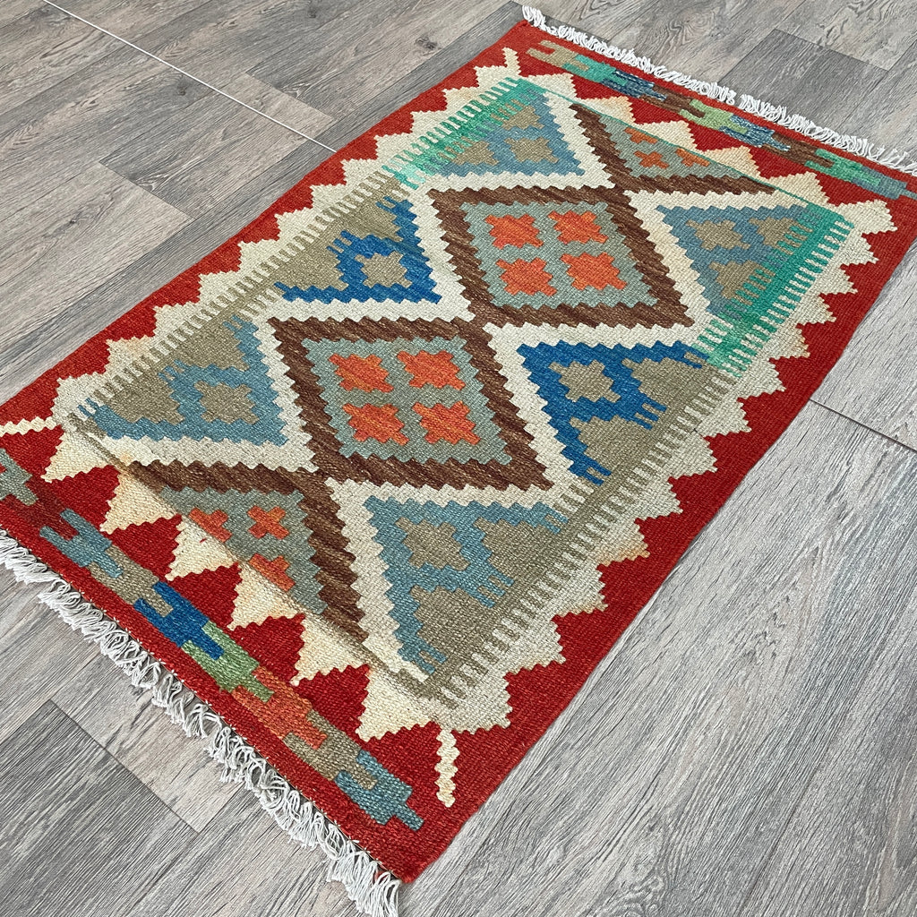101 x 62 cm | Afghan Kilim Door Mat - Khorasan Rugs