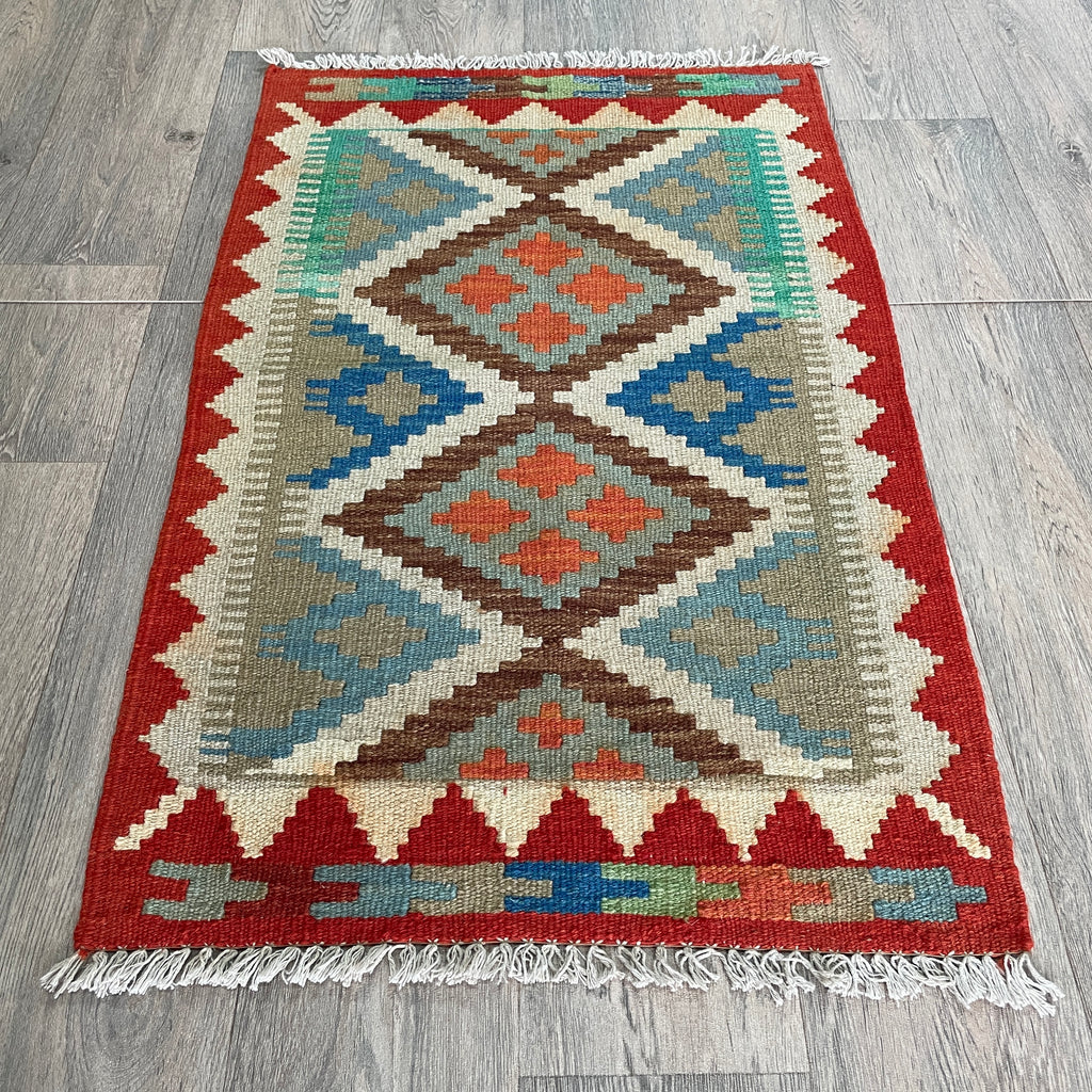 101 x 62 cm | Afghan Kilim Door Mat - Khorasan Rugs