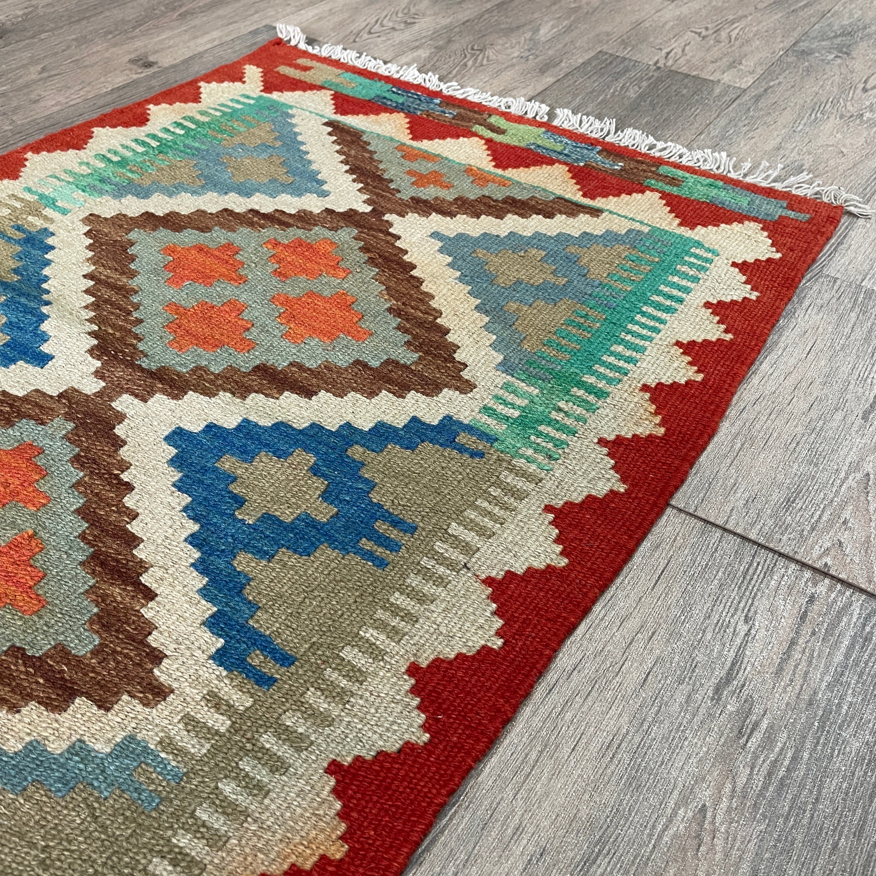 101 x 62 cm | Afghan Kilim Door Mat - Khorasan Rugs