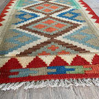 101 x 62 cm | Afghan Kilim Door Mat - Khorasan Rugs