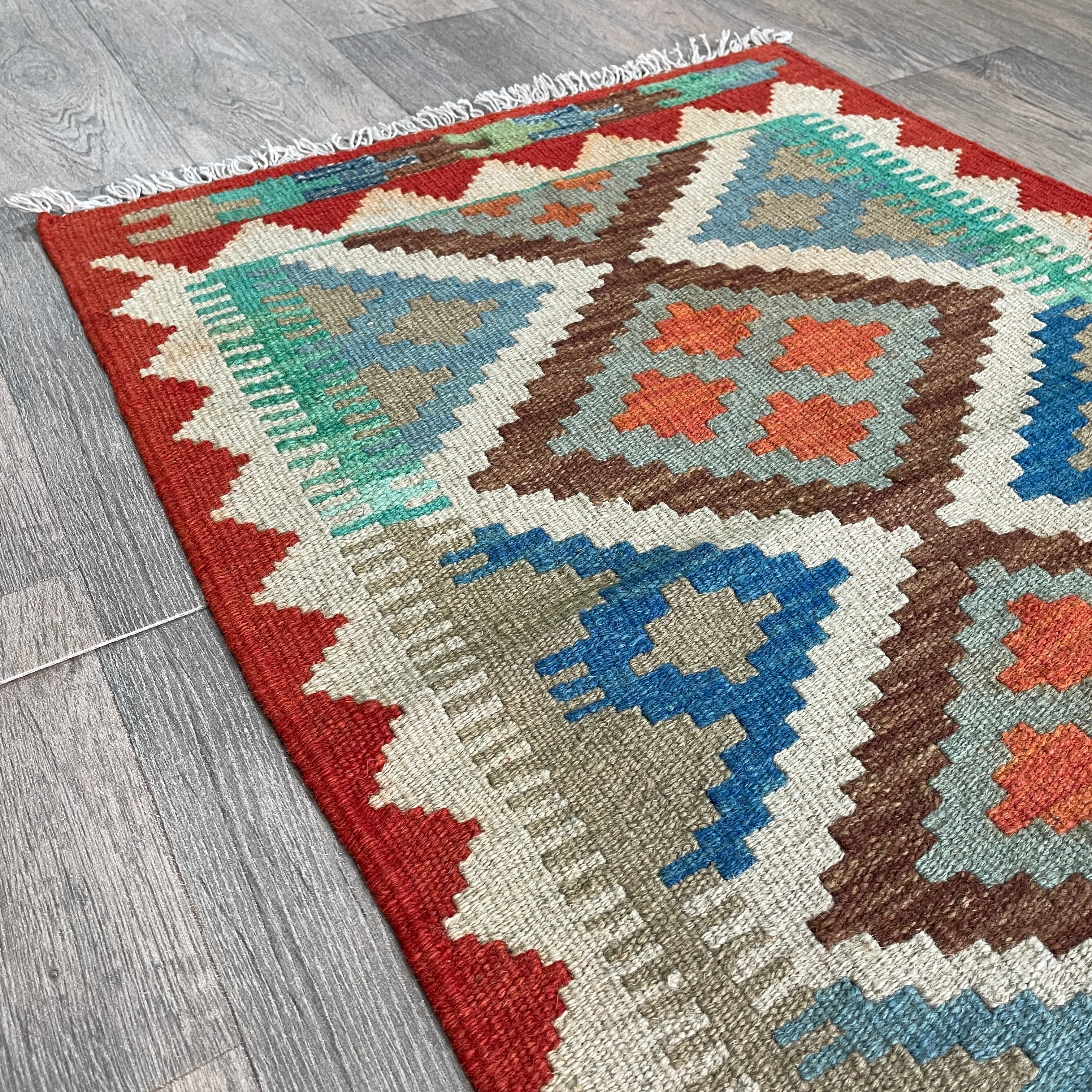 101 x 62 cm | Afghan Kilim Door Mat - Khorasan Rugs
