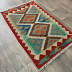 101 x 62 cm | Afghan Kilim Door Mat - Khorasan Rugs