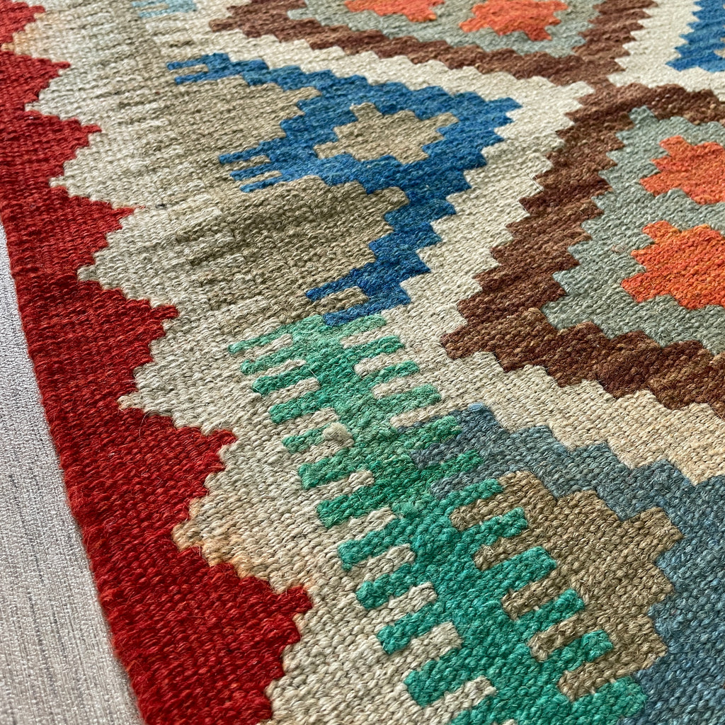 101 x 62 cm | Afghan Kilim Door Mat - Khorasan Rugs