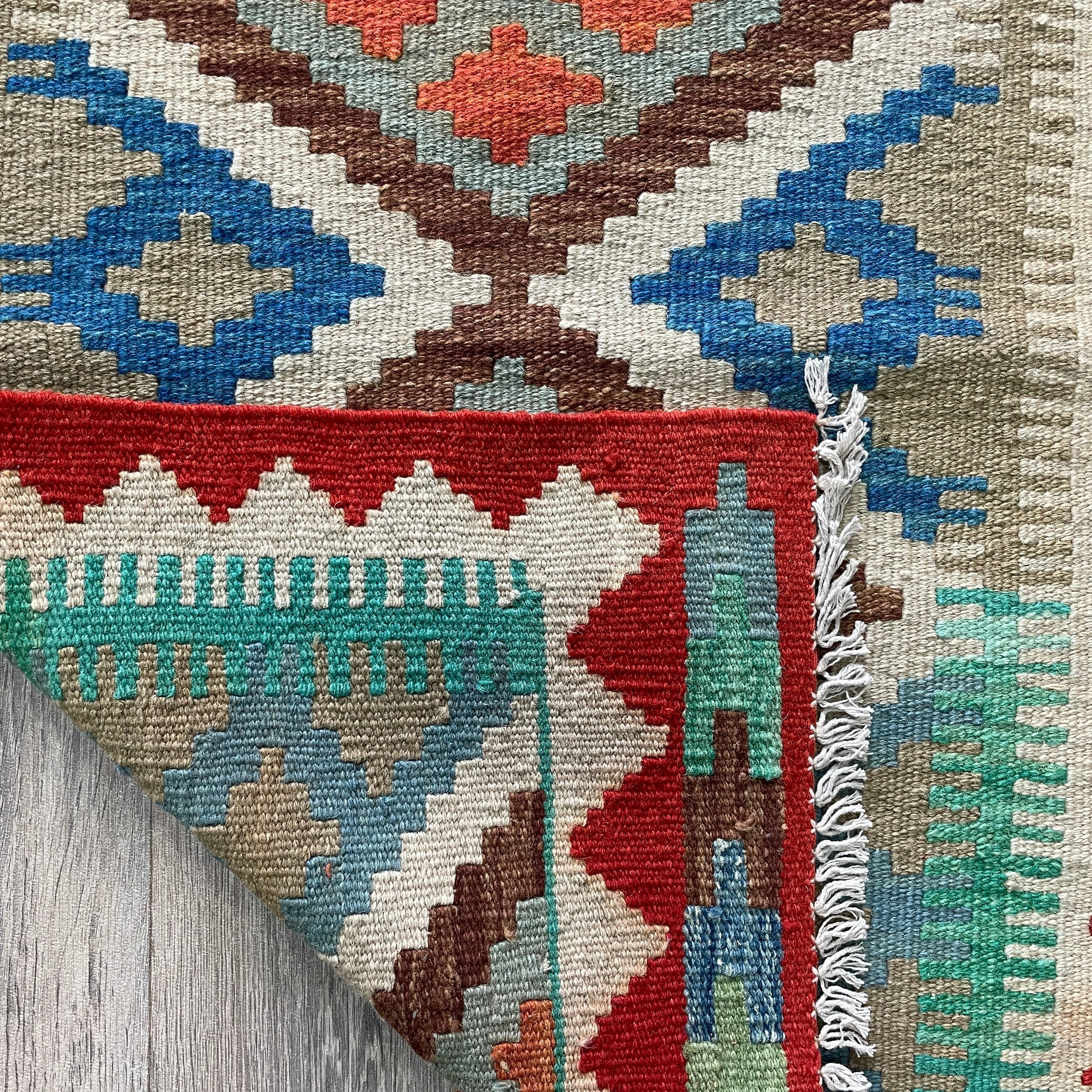 101 x 62 cm | Afghan Kilim Door Mat - Khorasan Rugs