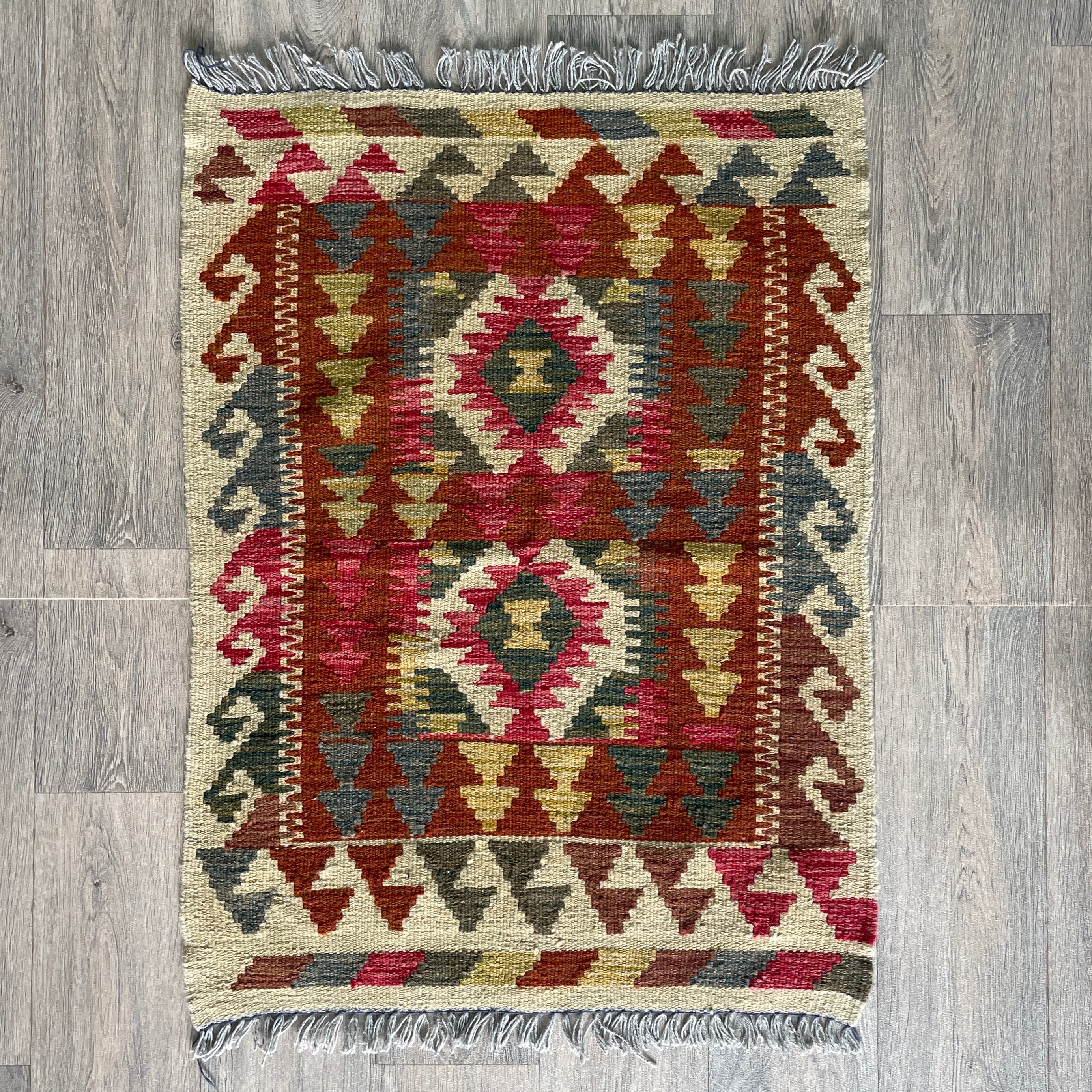 98 x 69 cm | Afghan Kilim Door Mat - Khorasan Rugs