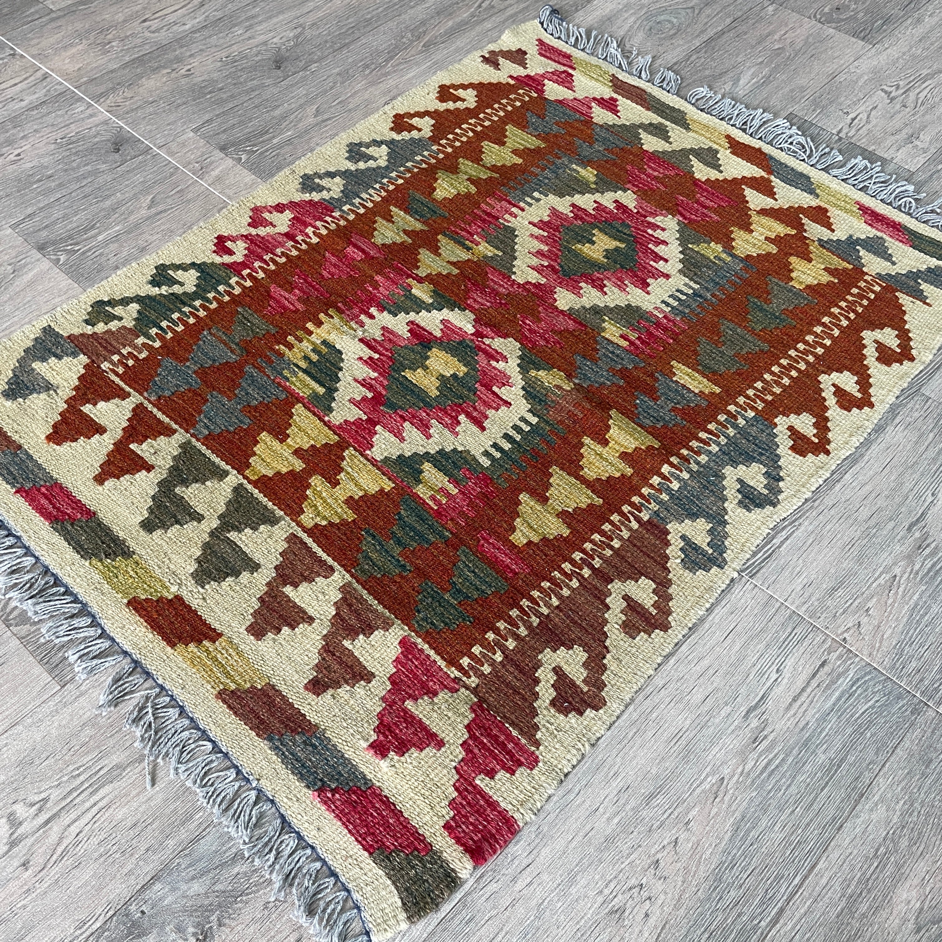 98 x 69 cm | Afghan Kilim Door Mat - Khorasan Rugs