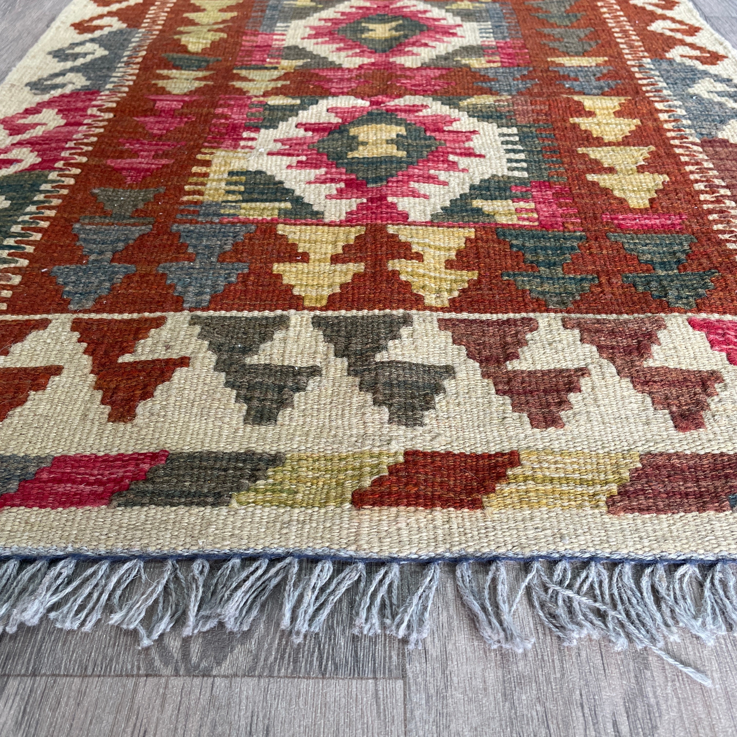 98 x 69 cm | Afghan Kilim Door Mat - Khorasan Rugs