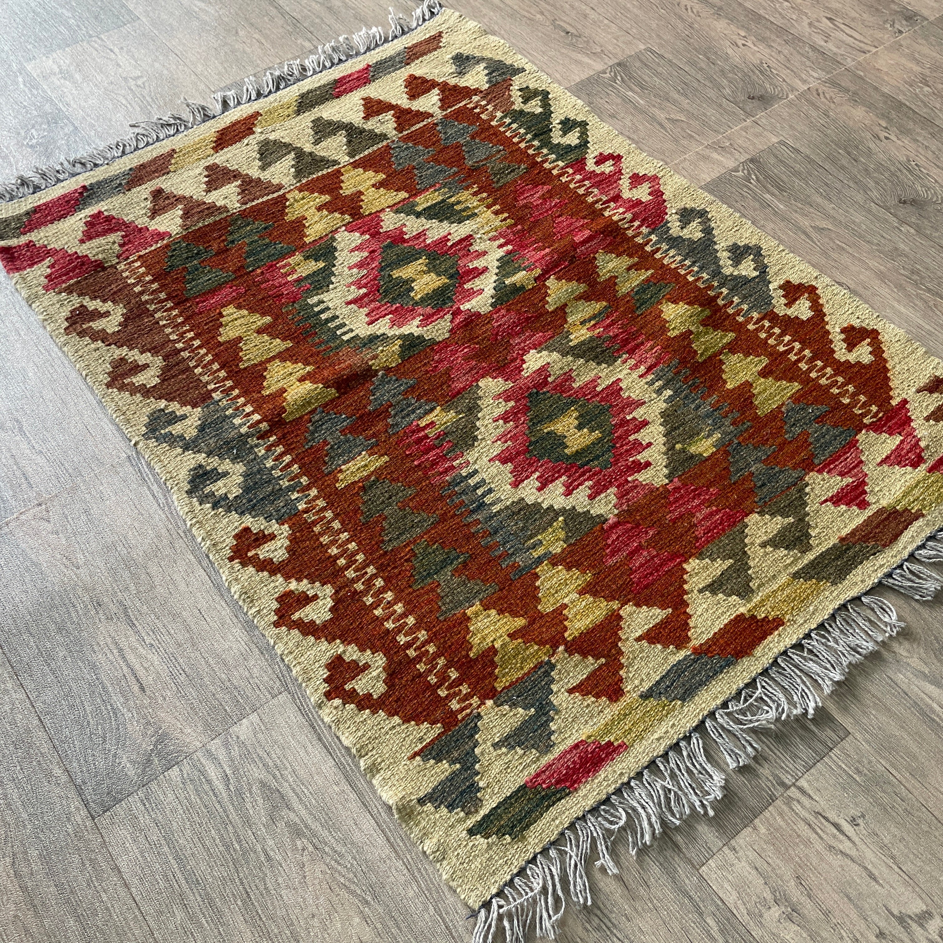98 x 69 cm | Afghan Kilim Door Mat - Khorasan Rugs