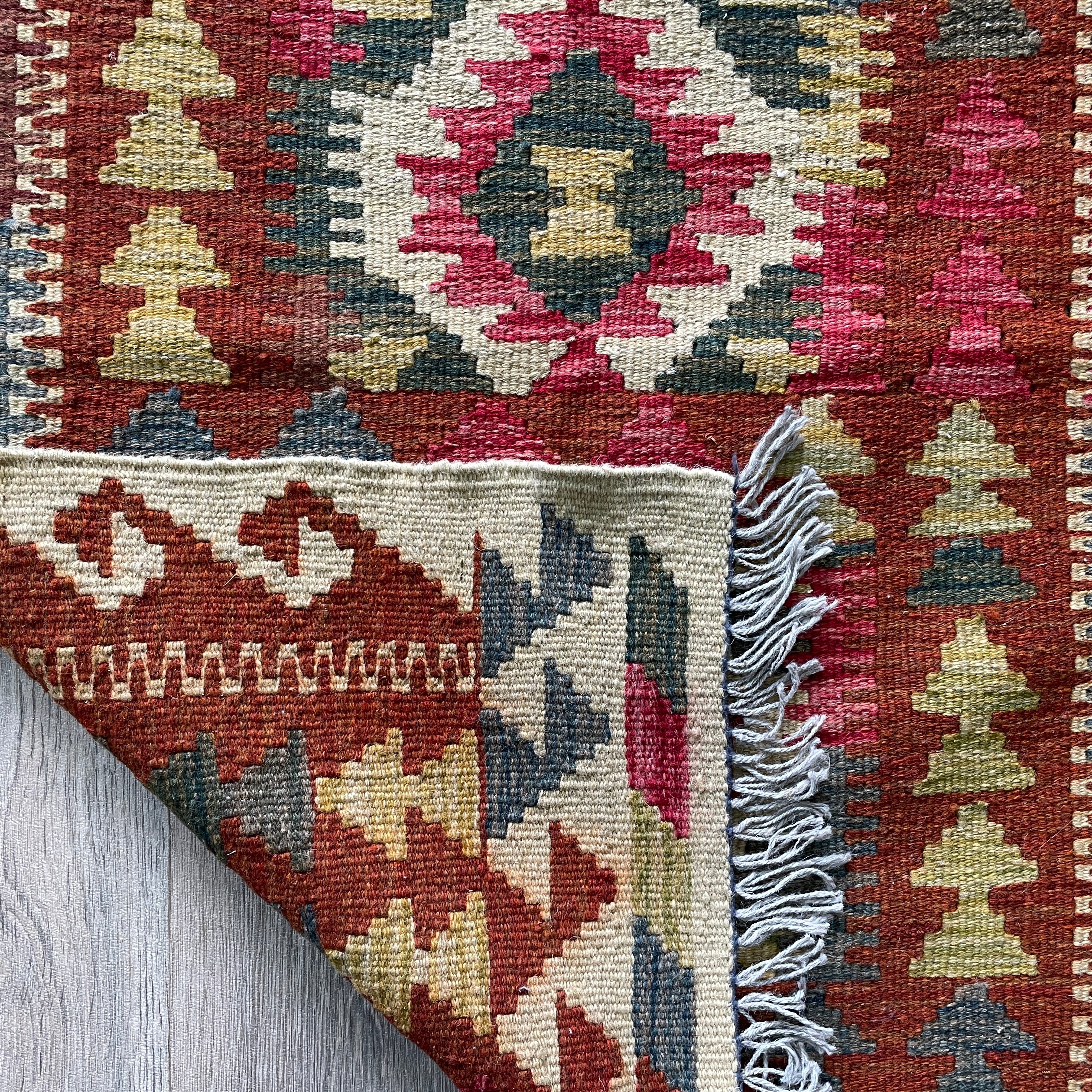 98 x 69 cm | Afghan Kilim Door Mat - Khorasan Rugs