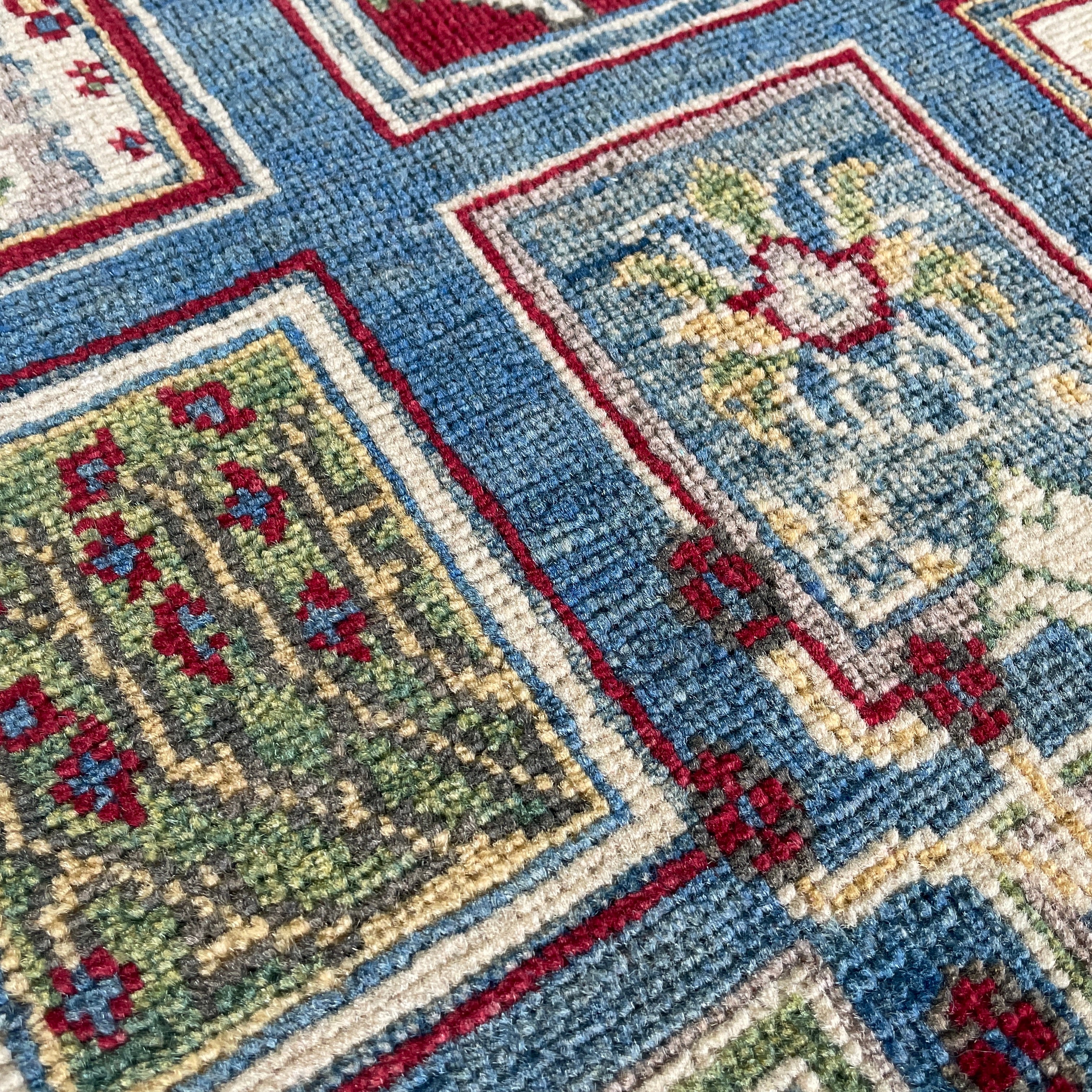 Afghan Ziegler Rug 'Tray of Flowers'