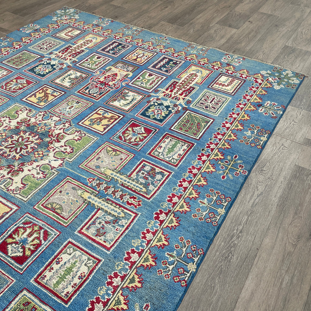 Afghan Ziegler Rug 'Tray of Flowers'