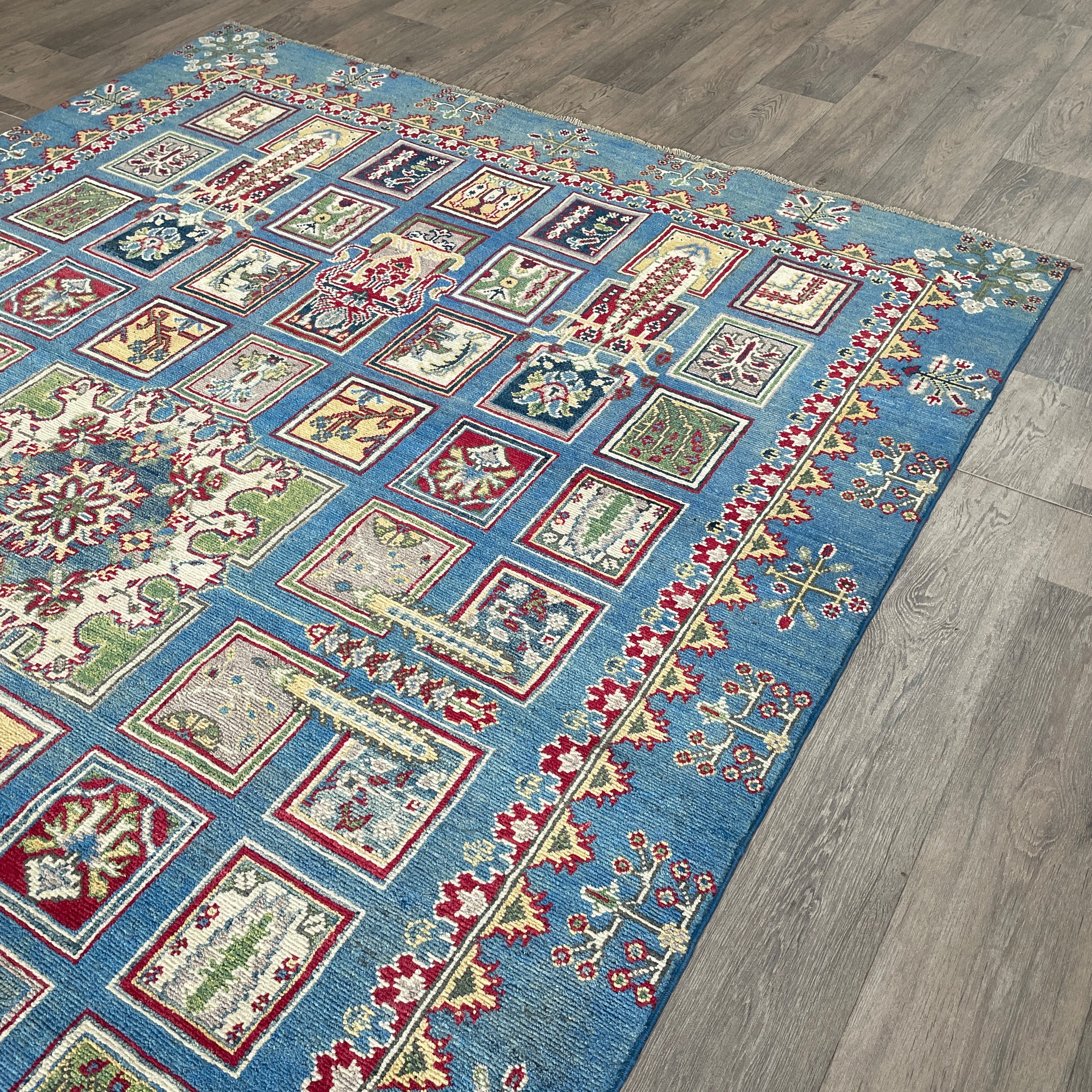 Afghan Ziegler Rug 'Tray of Flowers'