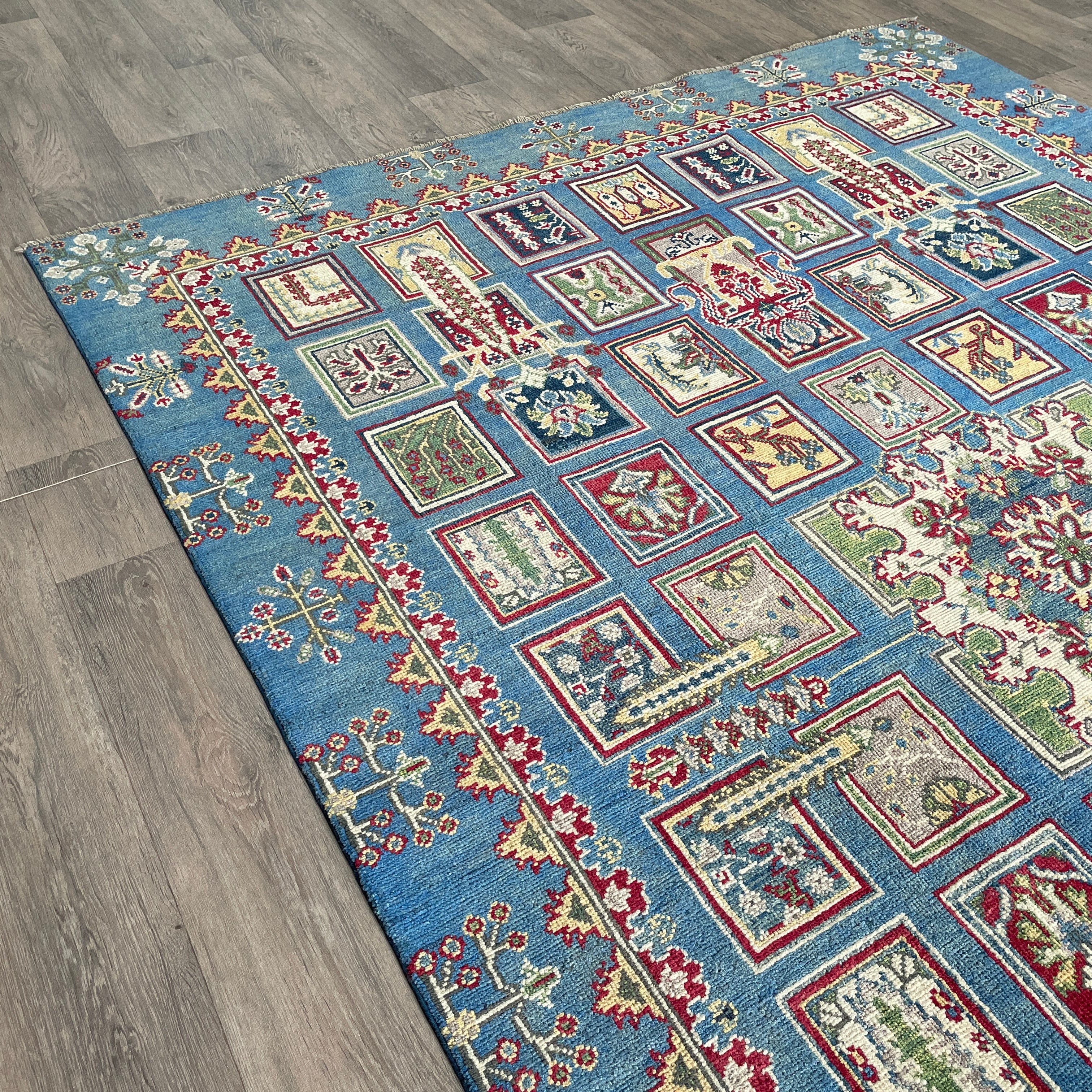 Afghan Ziegler Rug 'Tray of Flowers'