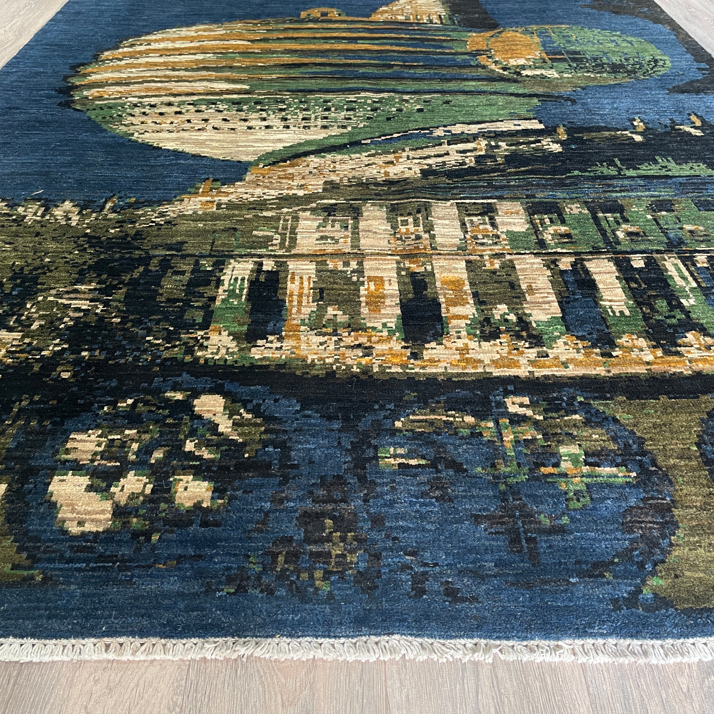 240 x 165 cm | Afghan Fine Contemporary Rug - Khorasan Rugs