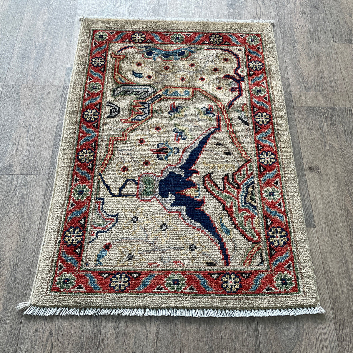 Turkish Ushak Small Rug