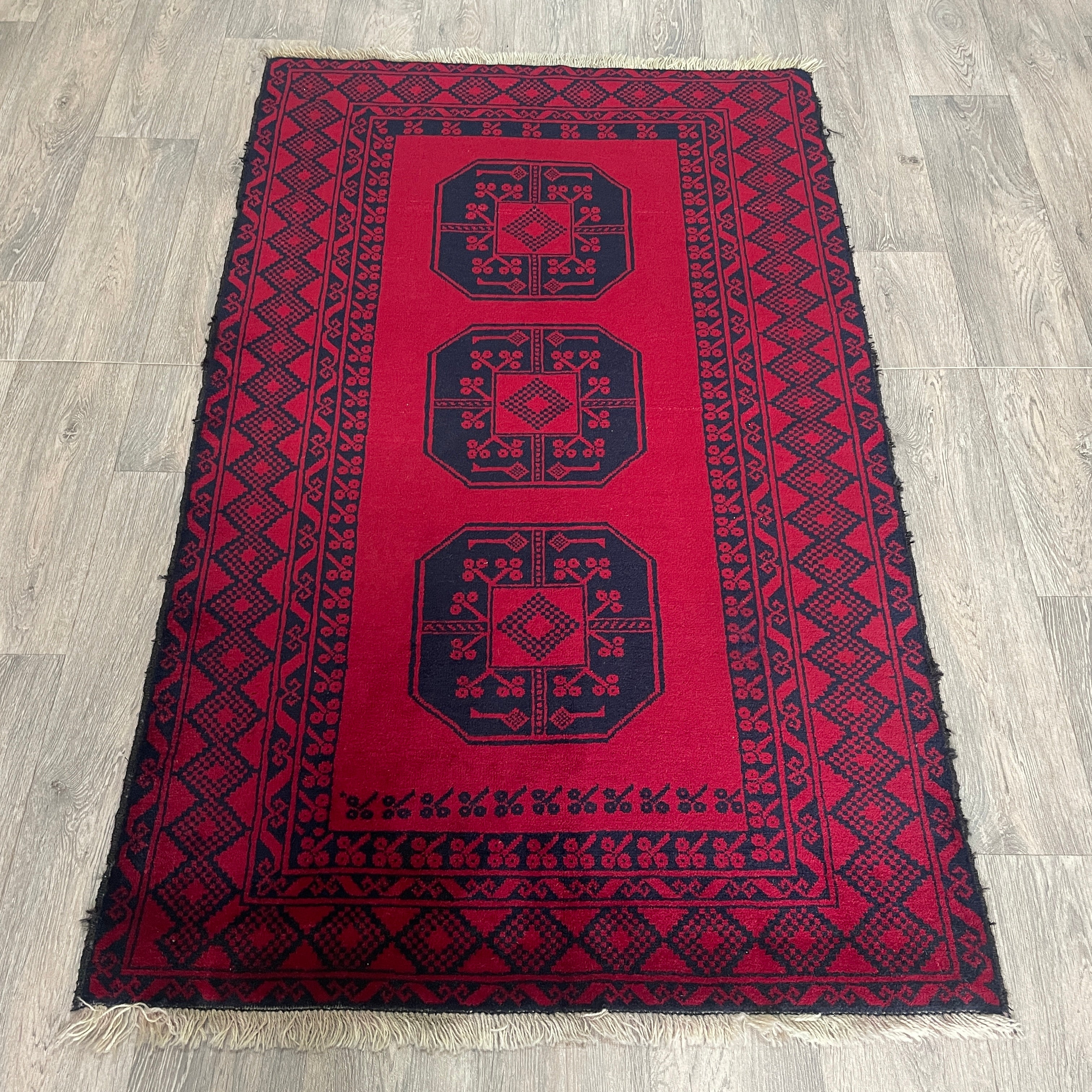 Old Afghan Ersari Baluch Rug c. 1980