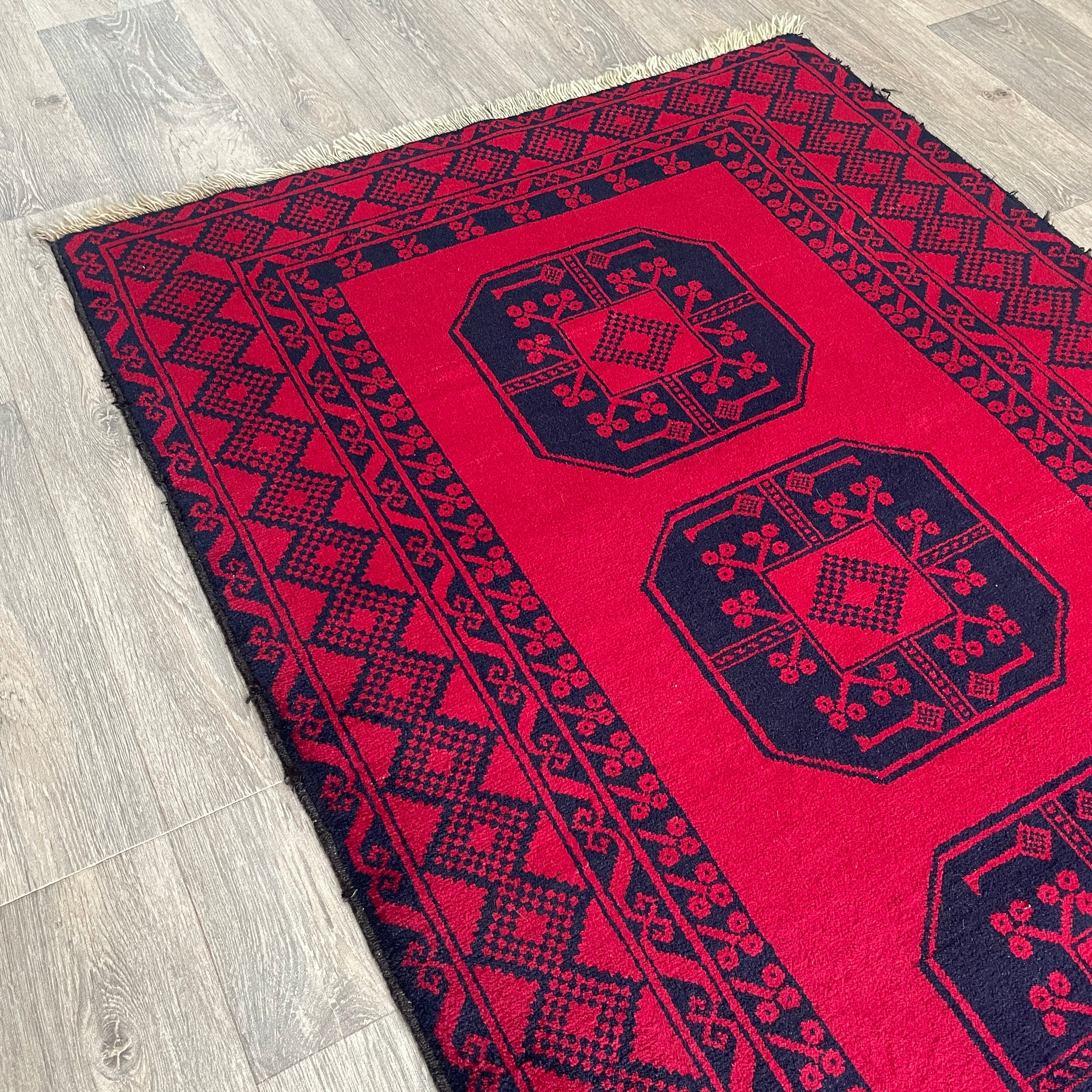 Old Afghan Ersari Baluch Rug c. 1980