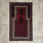 Old Afghan Herati Baluch Rug c. 1980