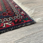 Old Afghan Herati Baluch Rug c. 1980