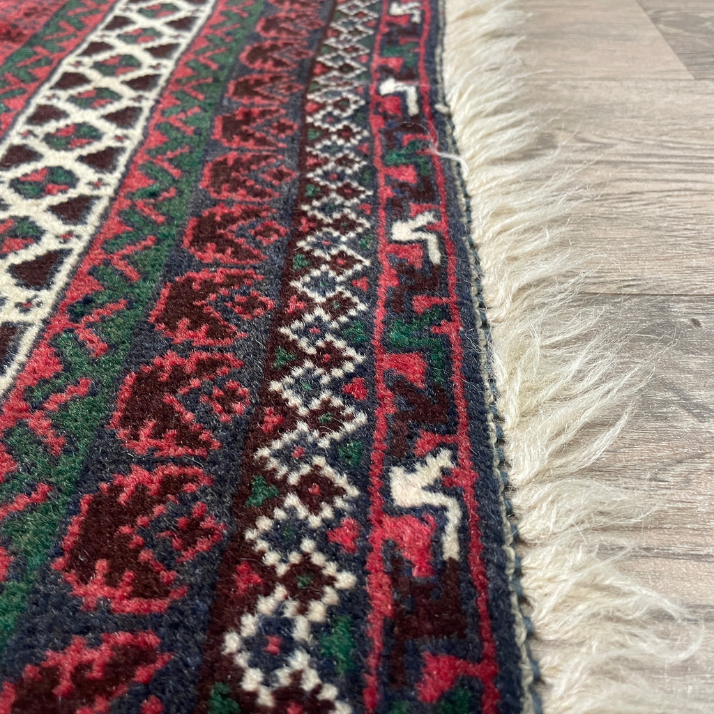Old Afghan Herati Baluch Rug c. 1980