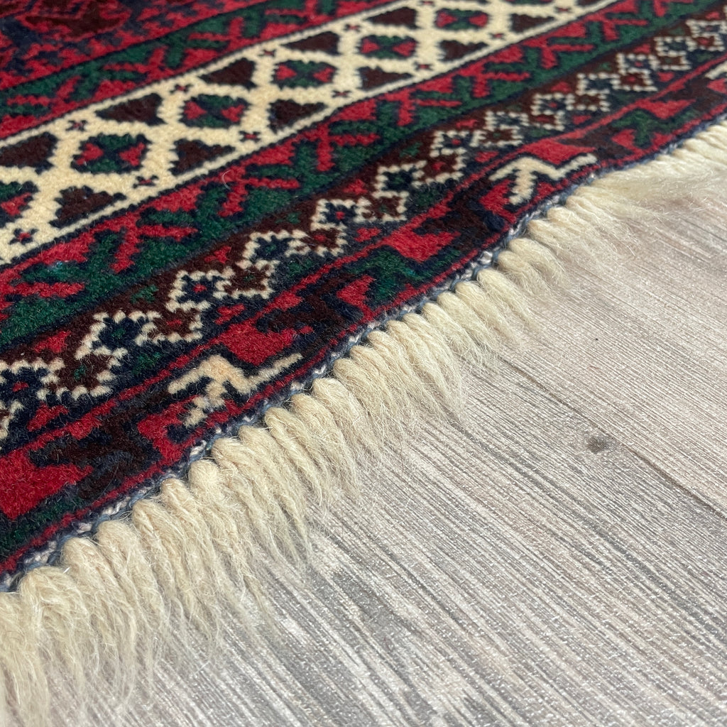 Old Afghan Herati Baluch Rug c. 1980