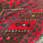 Vintage Afghan Herati Baluch Rug c. 1980