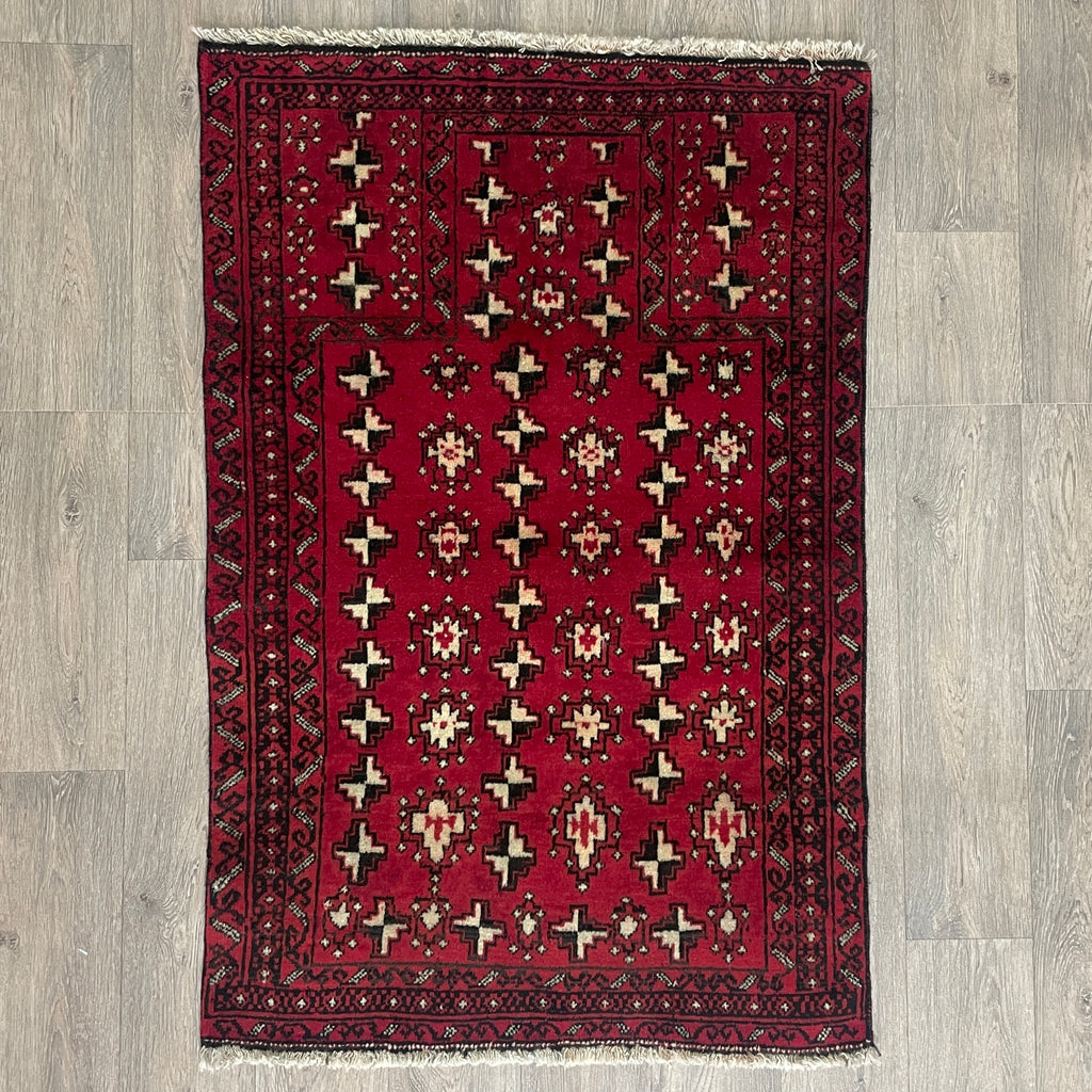Old Afghan Herati Baluch Rug c. 1980